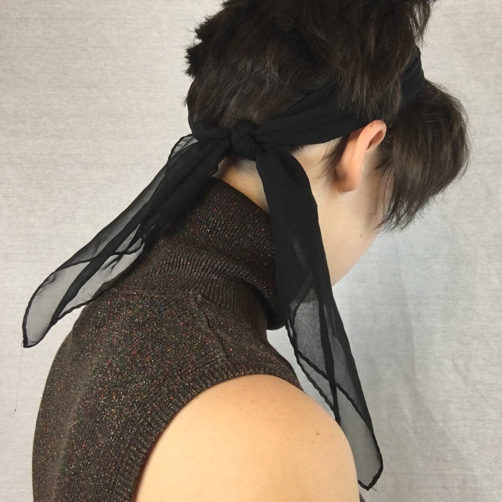 Thin Black Scarf